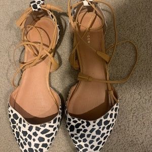 Halogen Ivory and Cheetah Print Flats